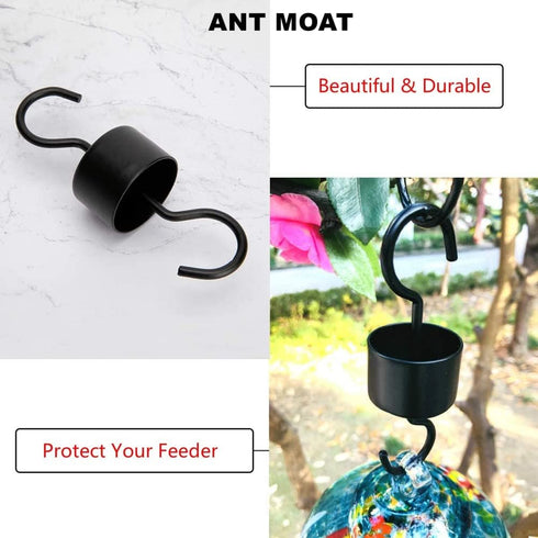 Hummingbird Feeder Base Replacement Parts Set Includes Hummingbird Feeder Bottom, 2 PCS Moat Hook 2 Pcs Brushes and 1 Pcs Replacement Seal Rings...